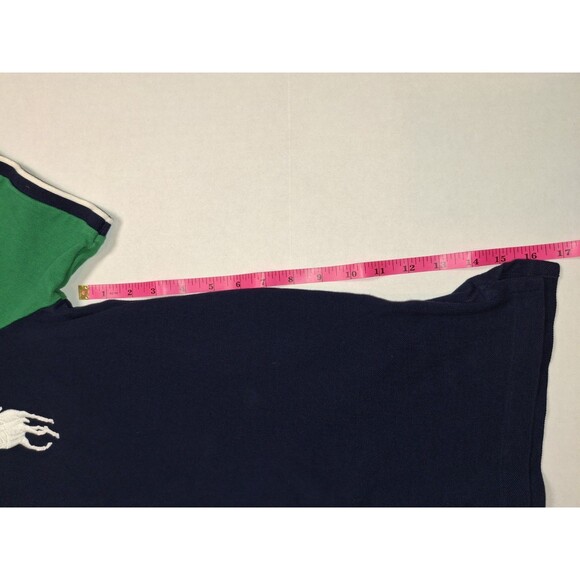 Polo Ralph Lauren Men's Medium Cruise Navy Multi Classic-Fit Big Pony Polo Shirt - Picture 8 of 9